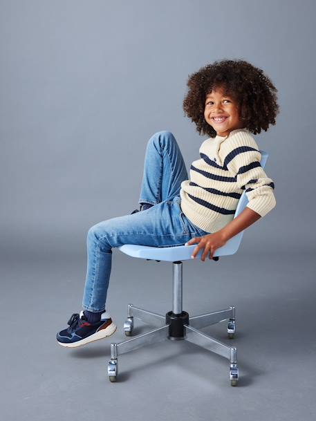 Slim morphological jeans for boys size medium black denim+Dark Blue+Dark Grey+Denim Blue+denim grey+double stone - vertbaudet enfant 