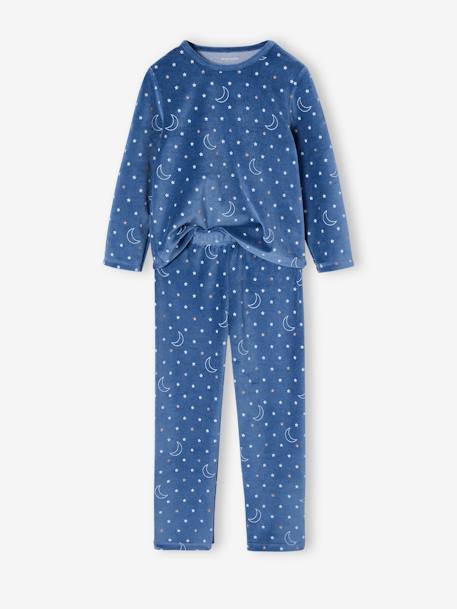 Lot de 2 pyjamas fille velours sur mon nuage vert d'eau - vertbaudet enfant 