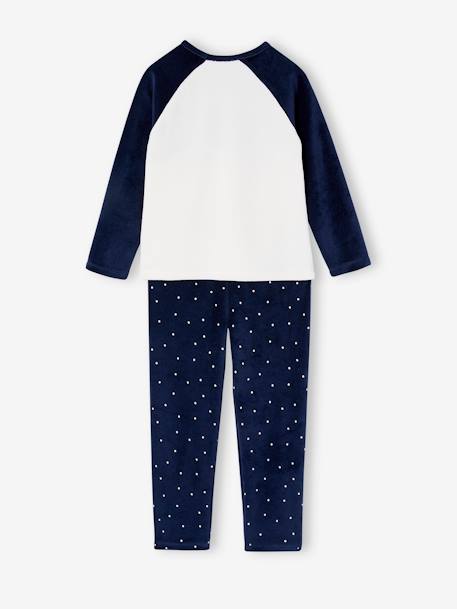 Unicorn Pyjamas in Velour for Girls navy blue - vertbaudet enfant 