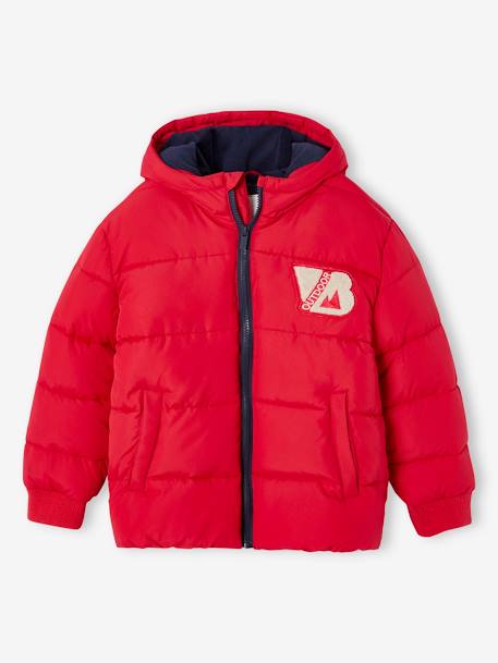 Doudoune garçon collège bordeaux+marine+rouge - vertbaudet enfant 