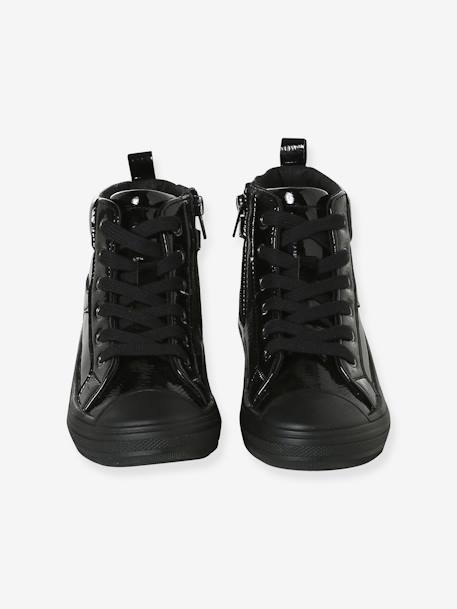 Baskets enfant fille synthétique zippées noir - vertbaudet enfant 