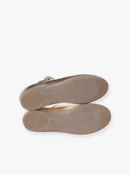 Flat Ballerina Pumps for Girls gold - vertbaudet enfant 