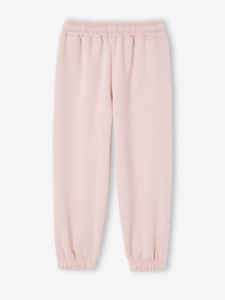 Pantalon jogging détails fanatisie fille en molleton rose poudré - vertbaudet enfant 