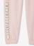 Pantalon jogging détails fanatisie fille en molleton rose poudré - vertbaudet enfant 