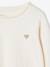 T-shirt fille coeur pailleté manches longues anthracite+corail+écru+rose poudré+vert émeraude - vertbaudet enfant 