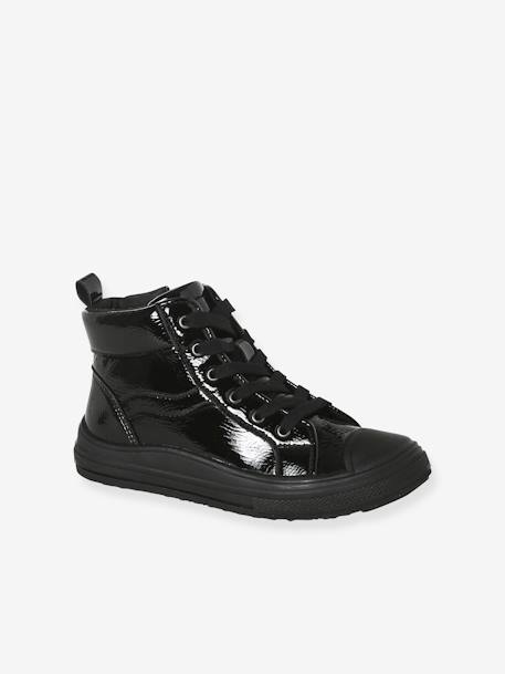 Baskets enfant fille synthétique zippées noir - vertbaudet enfant 