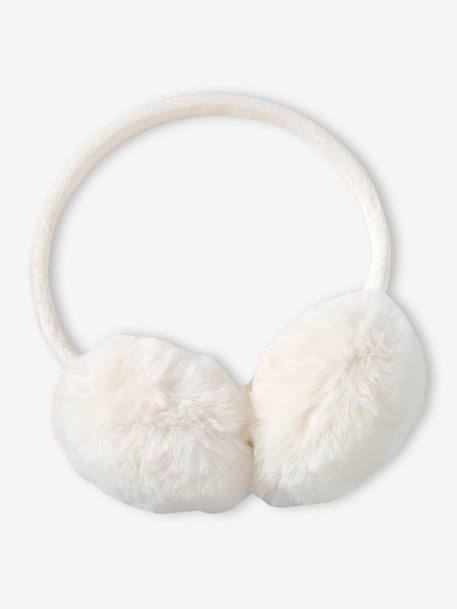 Cache-oreilles en fausse fourrure fille écru - vertbaudet enfant 