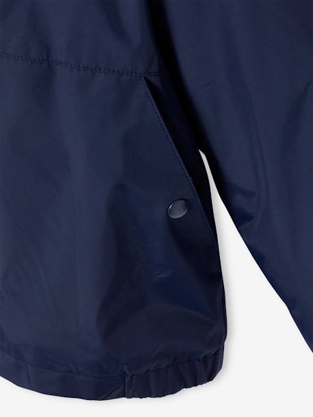 Coupe-vent garçon doublé sherpa à capuche caramel+kaki+marine+olive - vertbaudet enfant 