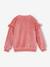 Sweat à volants en velours lisse motif chat fille rose - vertbaudet enfant 