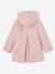 Manteau à capuche fille rose poudré - vertbaudet enfant 