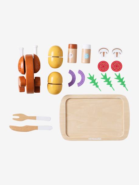 Roast Chicken & Accessories in FSC Wood yellow - vertbaudet enfant 