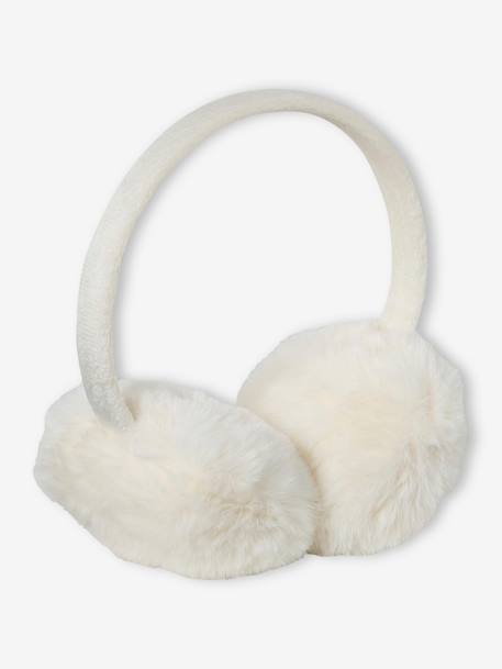 Faux Fur Earmuffs for Girls ecru - vertbaudet enfant 