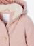 Manteau à capuche fille rose poudré - vertbaudet enfant 