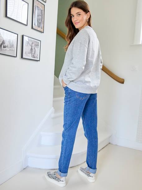 Sweat 'New Edition Baby' grossesse et allaitement gris chiné - vertbaudet enfant 