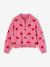 Gilet jacquard coeurs fille beige doré+lilas+vieux rose - vertbaudet enfant 
