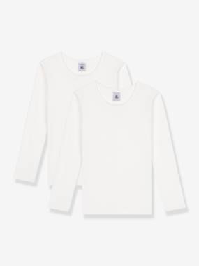 Pack of 2 Long Sleeve Tops - PETIT BATEAU - vertbaudet enfant Pack of 2 Long Sleeve Tops - PETIT BATEAU - vertbaudet enfant