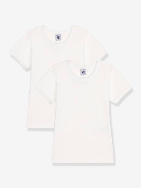 Pack of 2 Short Sleeve T-Shirts by PETIT BATEAU white - vertbaudet enfant 