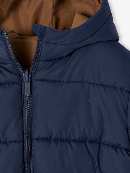 Parka à capuche réversible garçon bronze - vertbaudet enfant 