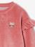 Sweat à volants en velours lisse motif chat fille rose - vertbaudet enfant 