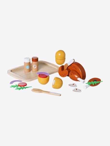 Roast Chicken & Accessories in FSC Wood yellow - vertbaudet enfant 