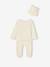 Ensemble naissance 3 pièces tee-shirt personnalisable legging bonnet bleu+écru - vertbaudet enfant 