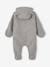 Hooded Pramsuit in Woollen-Like Fabric, Asymmetric Fastening, for Babies marl grey - vertbaudet enfant 