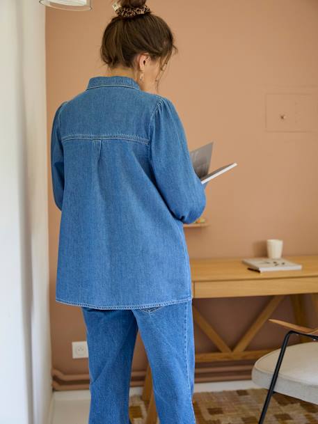 Chemise en jean grossesse et allaitement stone - vertbaudet enfant 