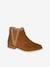 Boots enfant fille cuir zippées camel+marine+noir+or - vertbaudet enfant 