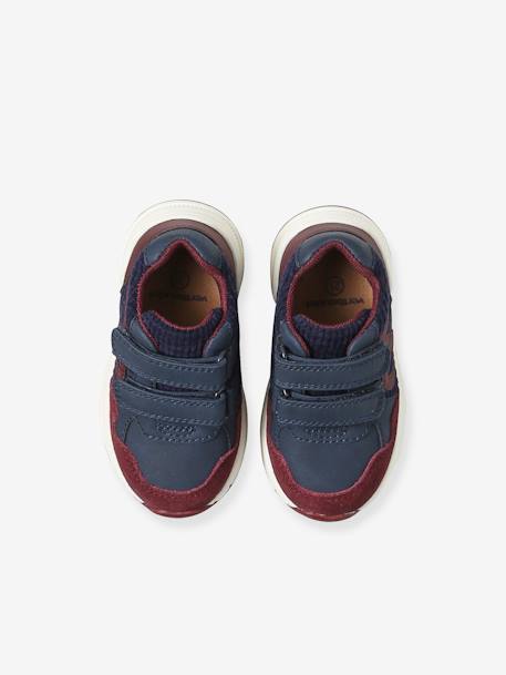 Hook-and-Loop Trainers for Boys navy blue+set blue - vertbaudet enfant 