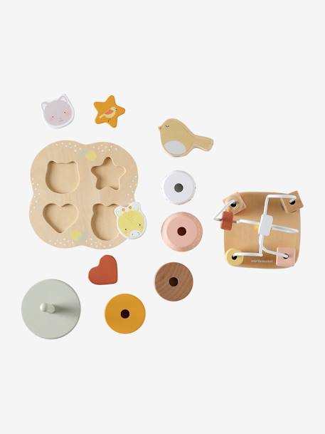 Early Learning Toy Set in FSC® Wood rose - vertbaudet enfant 