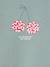 Sweat fille motif imprimé anthracite+corail+pivoine+sauge+vanille+vert de gris+violet+violine - vertbaudet enfant 