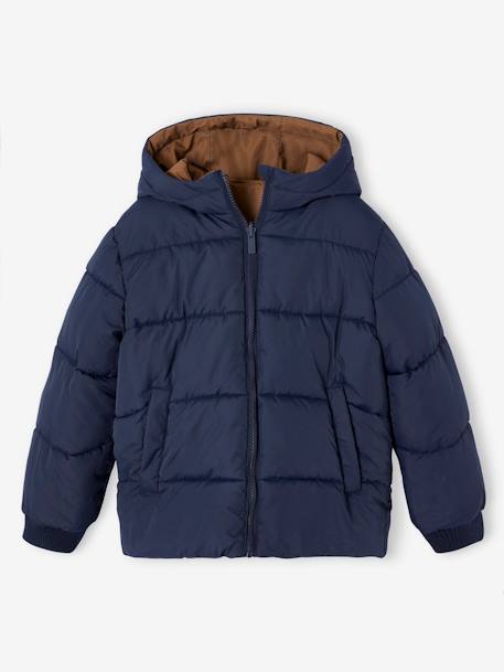 Parka à capuche réversible garçon bronze - vertbaudet enfant 