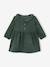 Corduroy Dress with Fancy Collar for Babies fir green - vertbaudet enfant 