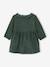 Corduroy Dress with Fancy Collar for Babies fir green - vertbaudet enfant 