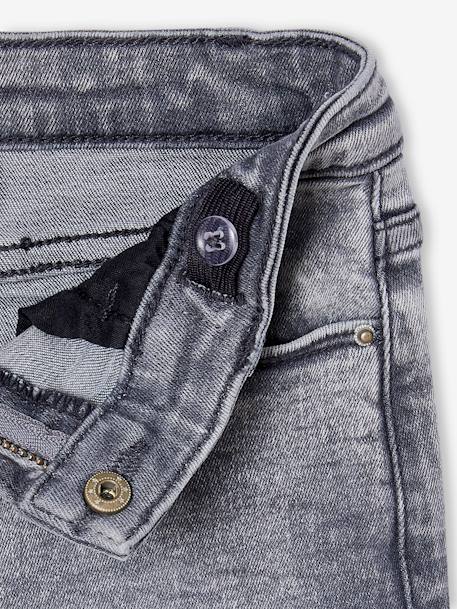 Jean slim fille morphologik tour de hanches large bleu foncé+bleu moyen+denim bleached+denim gris+gris - vertbaudet enfant 