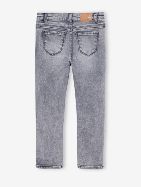 Jean slim fille morphologik tour de hanches large bleu foncé+bleu moyen+denim bleached+denim gris+gris - vertbaudet enfant 