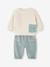 Ensemble bébé sweat peluche + pantalon velours vert d'eau - vertbaudet enfant 