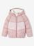 Hooded Colourblock Jacket for Girls mauve - vertbaudet enfant 