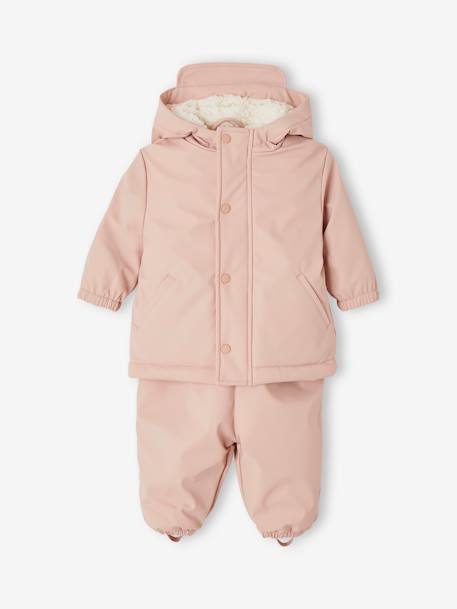 Raincoat + Rain Dungarees Combo for Babies rosy - vertbaudet enfant 