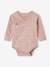 Lot 5 bodies 'coeur' manches longues ouverture naissance bébé en coton bio rose pâle - vertbaudet enfant 