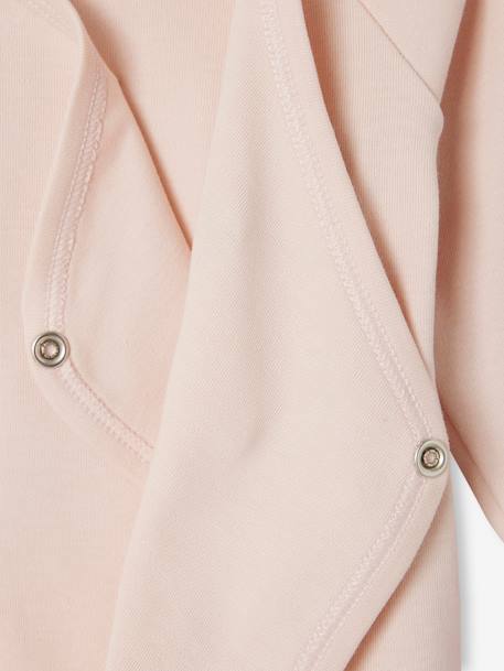 Pack of 5 'Heart' Long Sleeve, Organic Cotton Bodysuits with Front Opening for Babies pale pink - vertbaudet enfant 