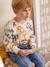 Tee-shirt garçon effet sweat imprimé blanc chiné+écru+lichen+noix de pécan - vertbaudet enfant 