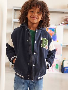 -Blouson teddy à capuche amovible garçon