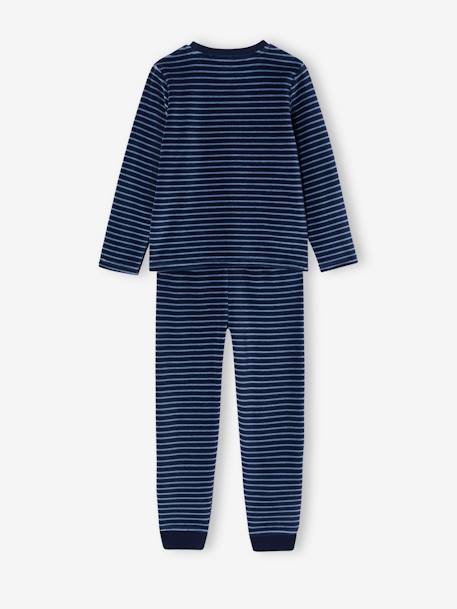 Pack of 2 'Space' Pyjamas in Velour for Boys navy blue - vertbaudet enfant 