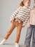 Pantalon fille paperbag ceinture foulard cannelle+mauve - vertbaudet enfant 