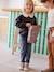 Sweat fille col fantaisie en macramé anthracite - vertbaudet enfant 