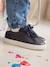 Baskets en cuir enfant blanc+marine - vertbaudet enfant 