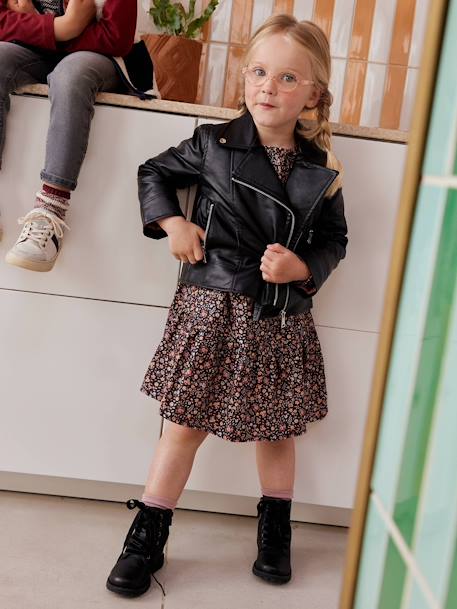 Robe à volant motifs fleurs fille rose imprimé - vertbaudet enfant 