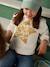 Basics Sweatshirt with Motif for Girls coral+peony pink+vanilla+violet - vertbaudet enfant 