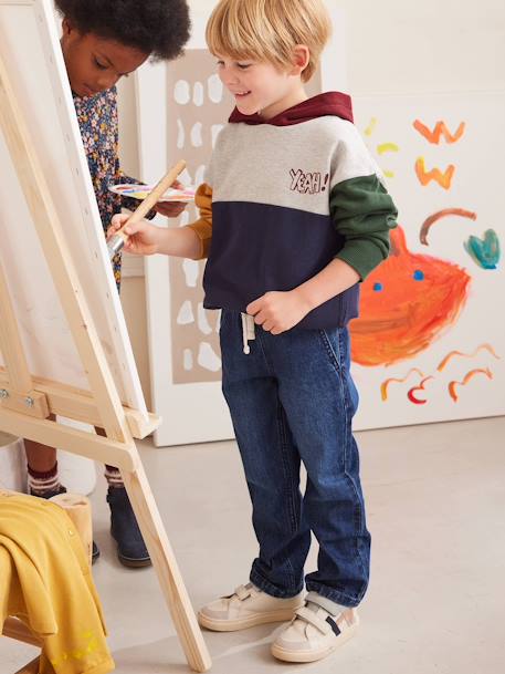 Sweat à capuche colorblock garçon multicolore - vertbaudet enfant 